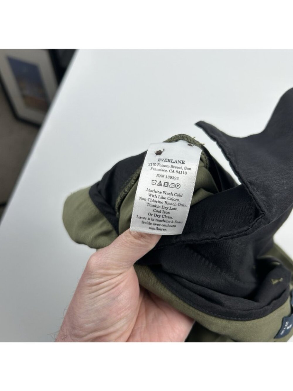 New Men’s Everlane Performance Chino Straight Olive green Pants size 29 x 28 NWT - Picture 10 of 11